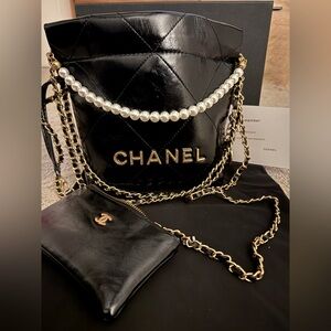 GWP Chanel Quilted Black Bag- Brand New with a detachable Coin Purchase